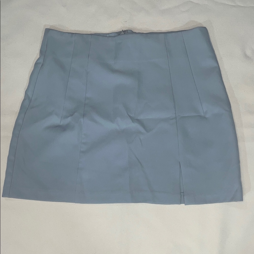 Altar'd State Light Blue Mini Skirt with Front Slit